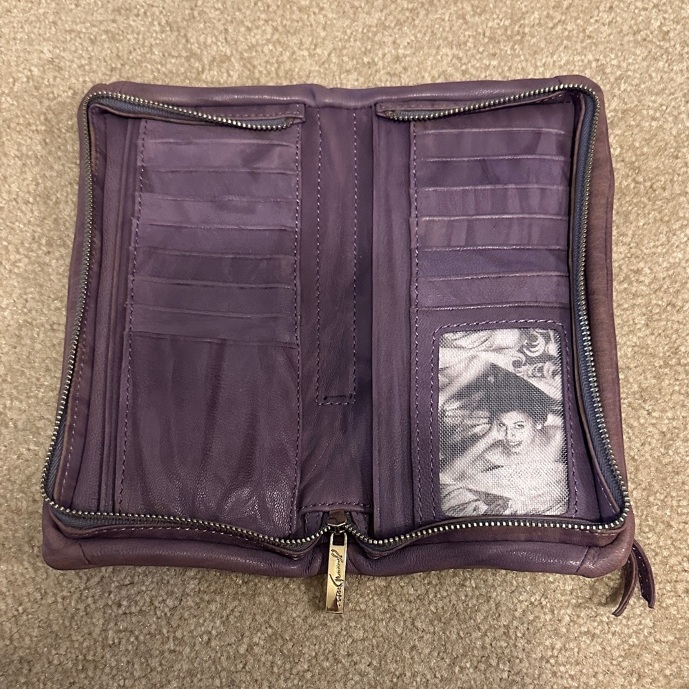 Junior Drake Purple Leather Wallet